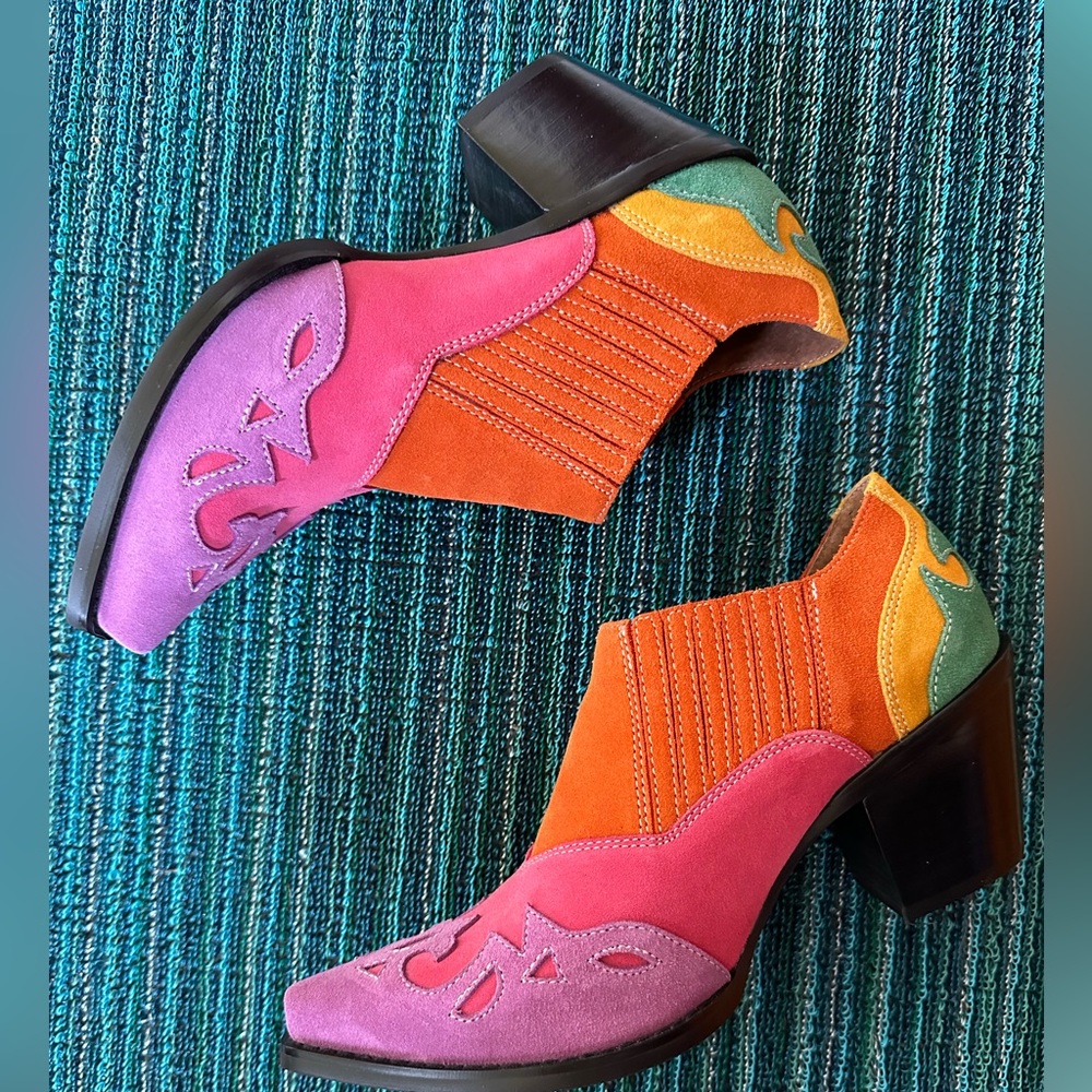 Vibrant and Fun Jeffrey Campbell Ankle Booties
